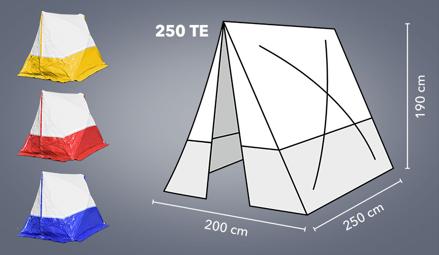 250 TE : variantes de couleurs et dimensions