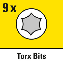 9 embouts Torx : T10 – T40