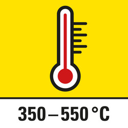 Air chaud à 350 °C ou 550 °C