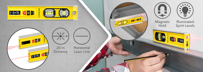 Outil de mesure laser multifonction 4+in+1+LaserMeasuringTool, mètre à  ruban vertical 0-15 cm