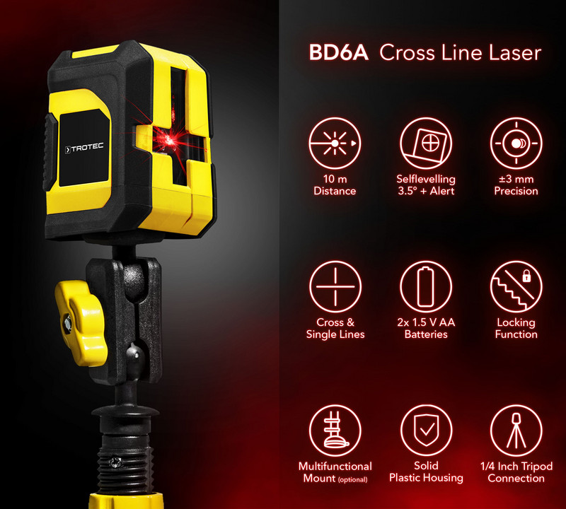 Le niveau laser en croix BD6A - TROTEC