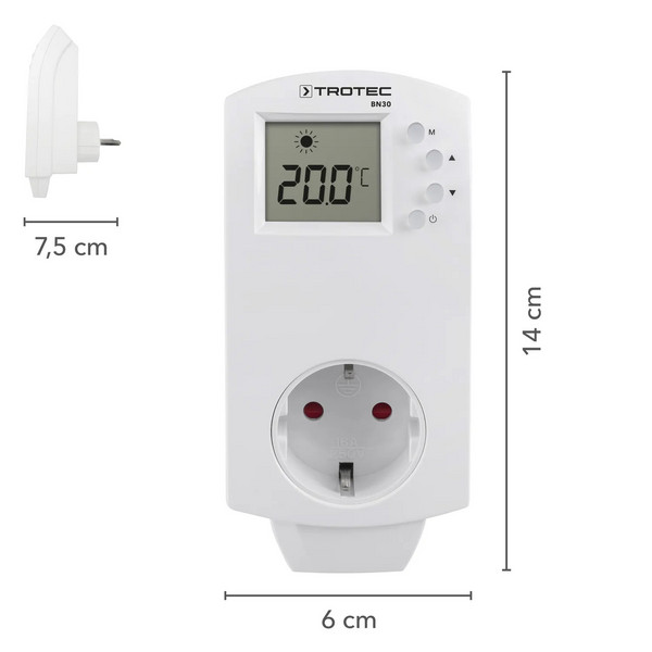 Bn-prise Thermostat Chauffage, Prise Minuteur Avec Sonde, Prise