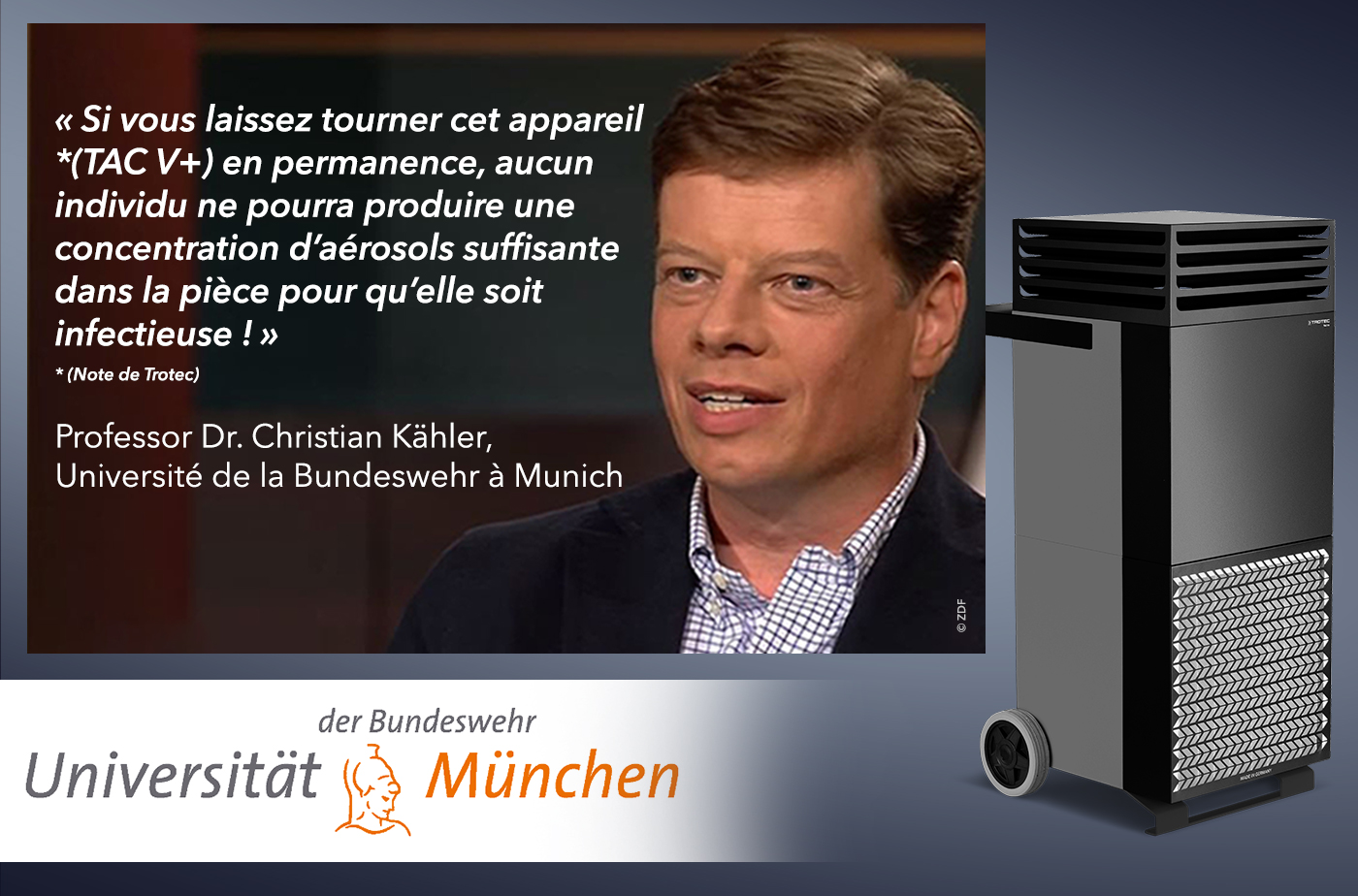 Citation du professeur Kähler sur les purificateurs d'air