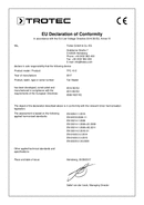 Déclaration de conformité TFC 15 E (INT)