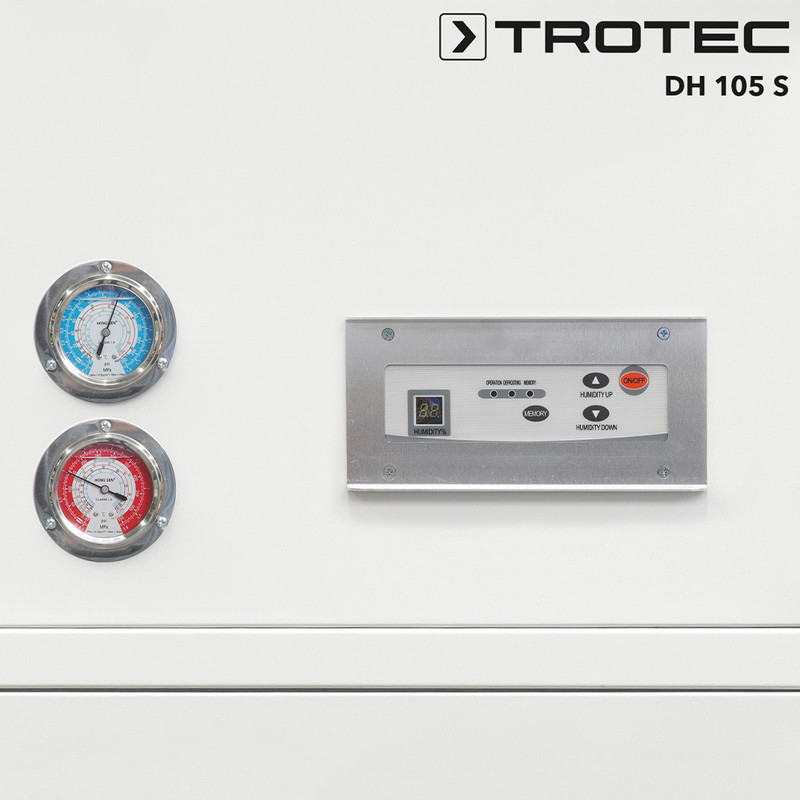 Déshumidificateur électrique monophasé TTK 105 S avec compteur horaire -  TROTEC