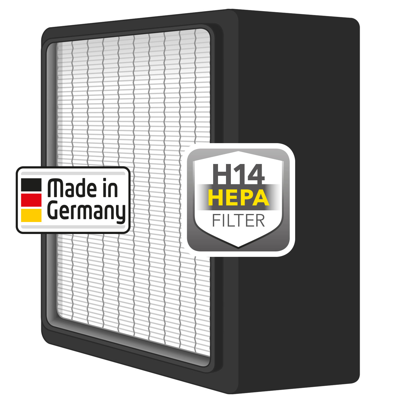 Combinaison filtre HEPA H13 de haute qualité et filtre au charbon