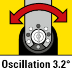 Grand angle d’oscillation de 3,2 degrés