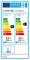 Label d’efficacité énergétique PAC 2000 SH