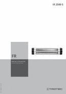 Manuel d'utilisation chauffage radiant IR 2500 S (FR)