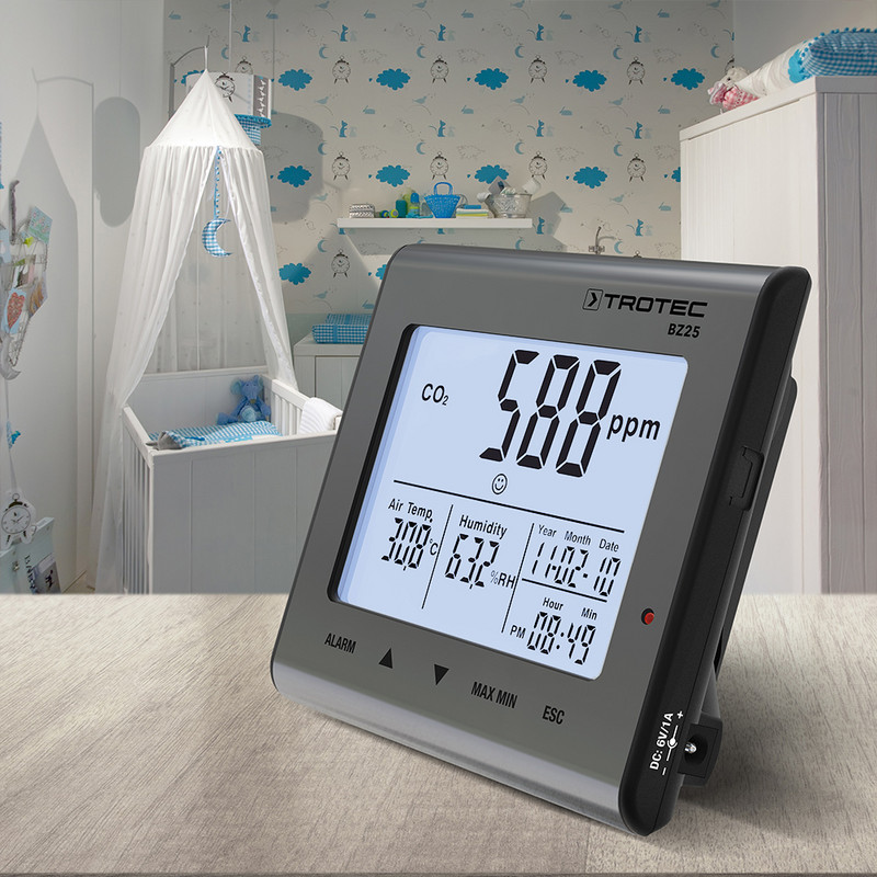 Moniteur de température ambiante, alimenté par batterie Smile Display Grand  écran LCD Résolution de température de 0,1 °C Moniteur d'humidité de la  température pour le ménage : : Jardin