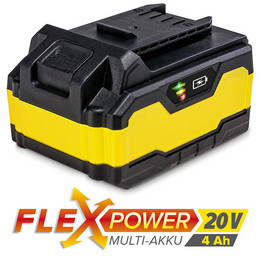 Multi-batterie Flexpower 20 V, 4 Ah