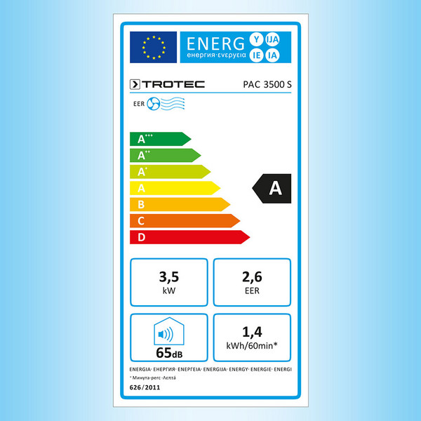 Climatiseur mobile 3 en 1 TROTEC 1210002105 3 500 W jusqu'à 46 m²