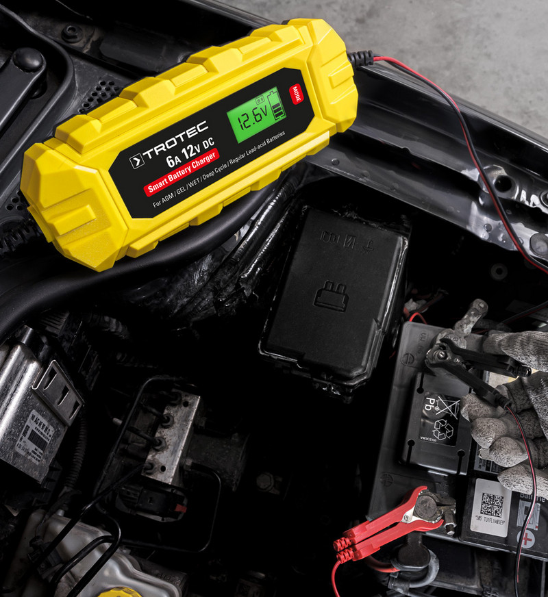 TROTEC Chargeur de batterie PBCS 2A charge de batterie voiture moto  chargeur universel