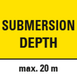 Profondeur d’immersion max. 20 m