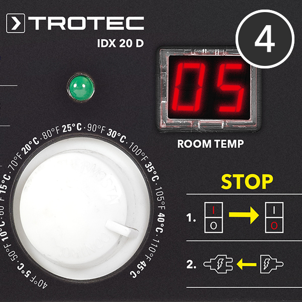 Thermostat avec affichage numérique de la température ambiante