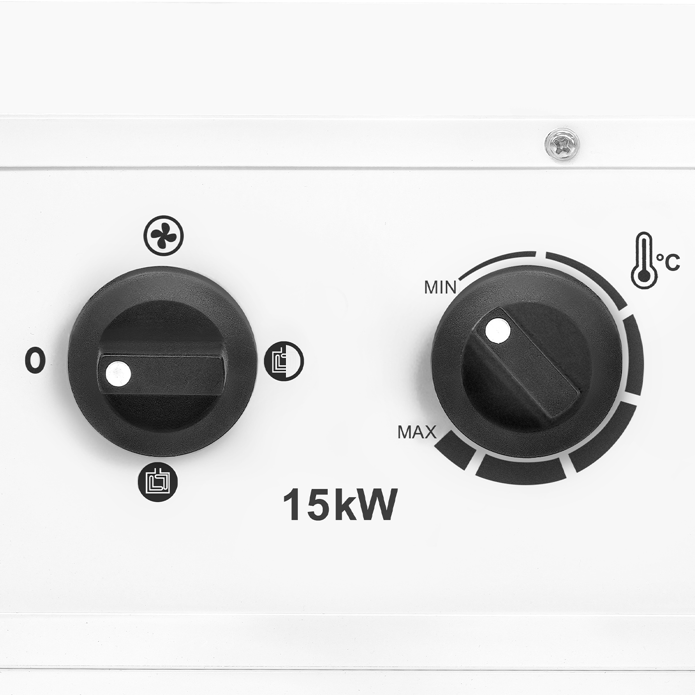 Thermostat réglable en continu et deux niveaux de puissance calorifique