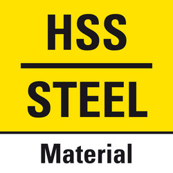 Toutes les lames sont fabriquées en acier super rapide entièrement durci (HSS)
