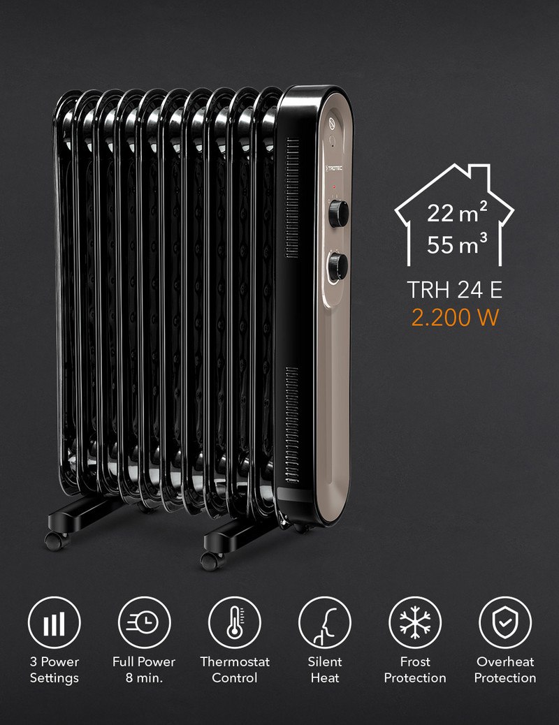 Les radiateurs à bain d'huile de la série TRH-E - TROTEC