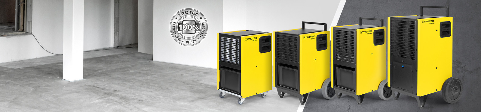 Déshumidificateur air industriel à condensation : Déshumidificateur  frigorifique gainable, mobile